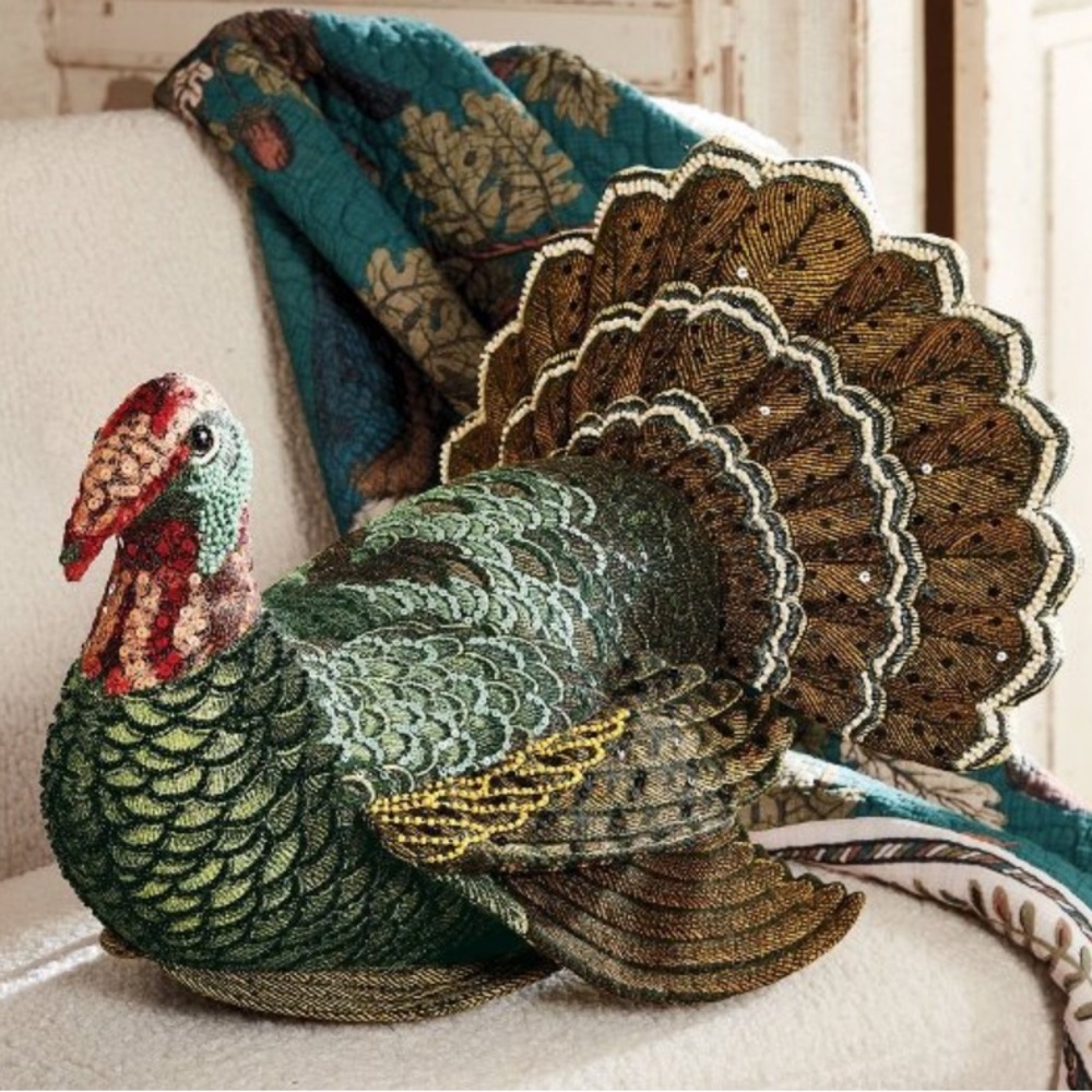John Derian Beaded Turkey Pillow X Target